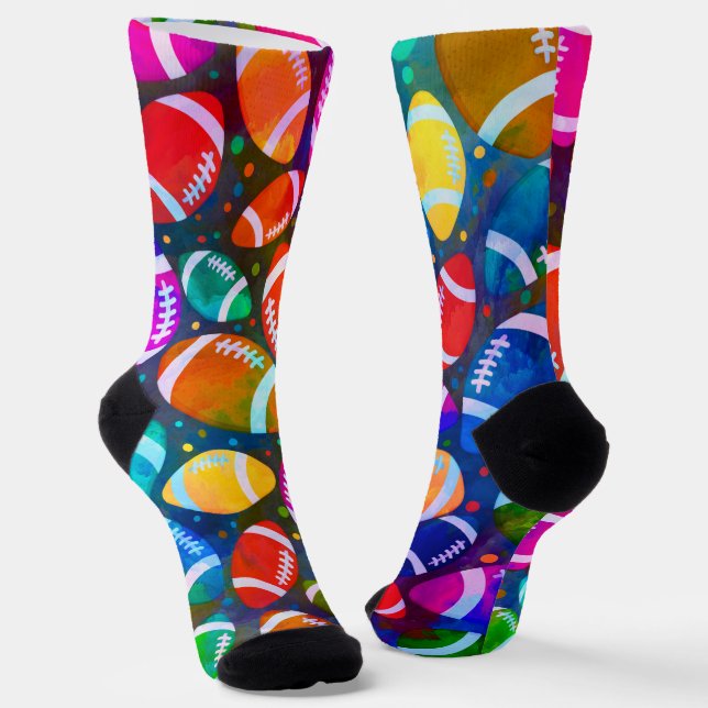 American Football Colorful Muster Socken (Gewinkelt)