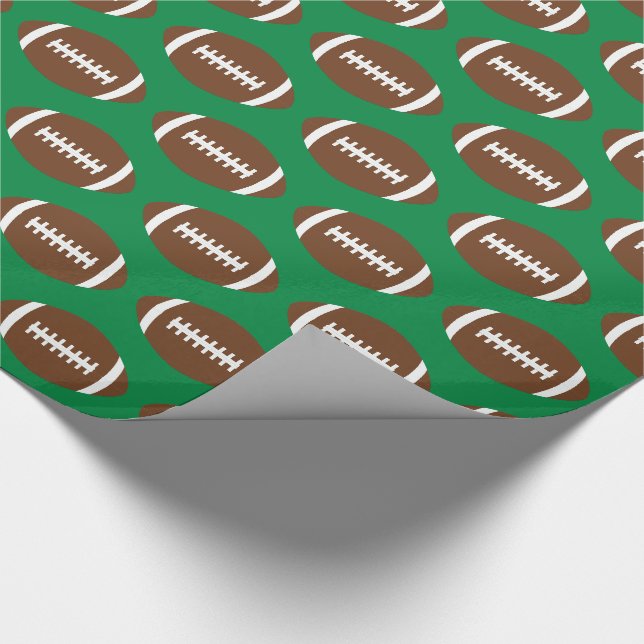 American Football Custom Background Sports Gift Geschenkpapier (Ecke)