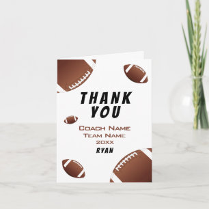 American Football Danke Trainer Karte