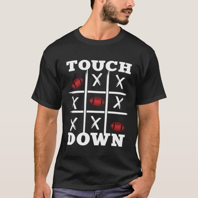 American Football Design tictactoe touchdown T-Shirt (Vorderseite)