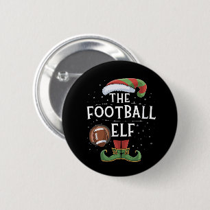 American Football Elf Family - Weihnachten Button