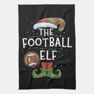 American Football Elf Family - Weihnachten Geschirrtuch