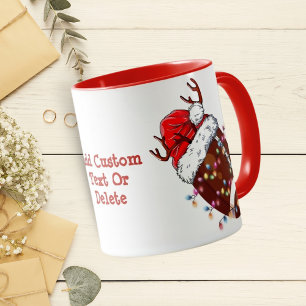 American Football ELF Weihnachtsmann Hut Weihnacht Tasse