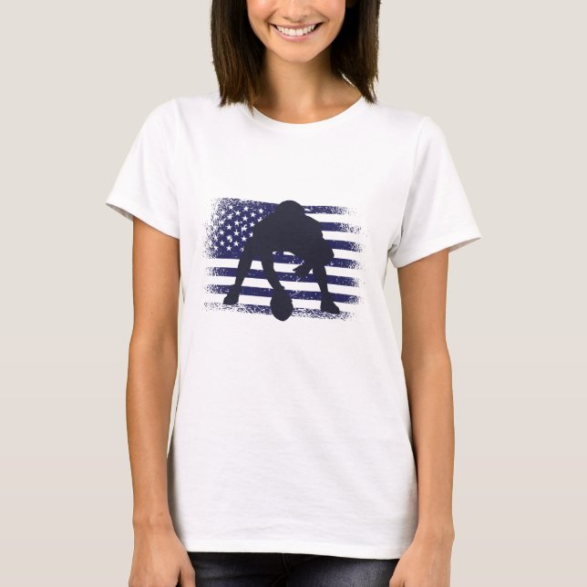 American Football Fan Jersey Shirt USA Flag (Vorderseite)