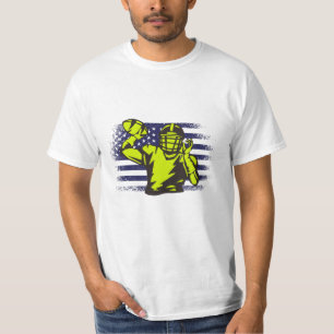 American Football Fan Jersey Shirt USA Flag