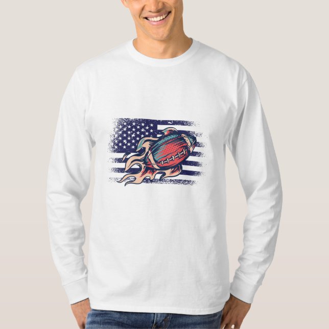 American Football Fan Jersey Shirt USA Flag (Vorderseite)