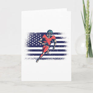 American Football Fan Jersey Shirt USA Flag Card Karte