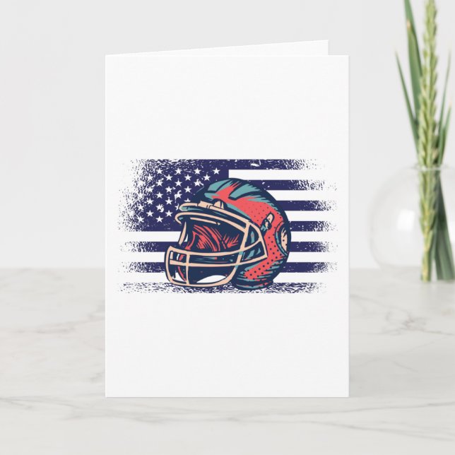 American Football Fan Jersey Shirt USA Flag Karte (Vorderseite)