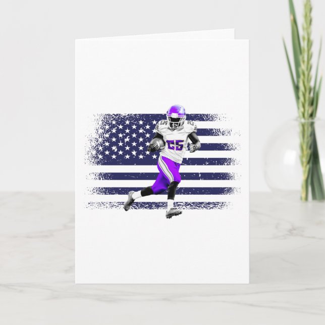 American Football Fan Jersey Shirt USA Flag Karte (Vorderseite)
