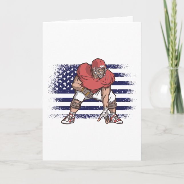 American Football Fan Jersey Shirt USA Flag Karte (Vorderseite)