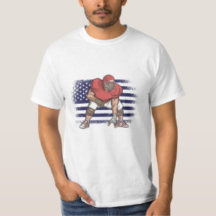 American-Football-Fan-Jersey-Shirt USA-Flagge T-Shirt