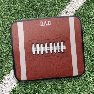 American Football Fan Monogram Laptop Sleeve