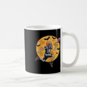 American Football Fan Skeleton Halloween Mens Boys Kaffeetasse