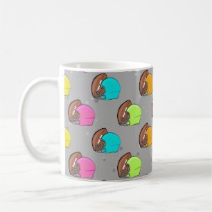 American Football - Farbige Helme & Ball Kaffeetasse