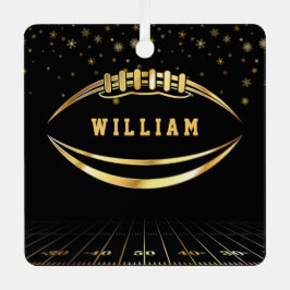 American Football Field Individuelle Name Ornament Aus Metall