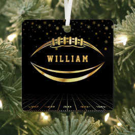 American Football Field Individuelle Name Ornament Aus Metall