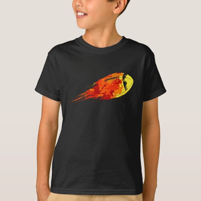 American Football Geschenk Splash Farben T-Shirt (Vorderseite)