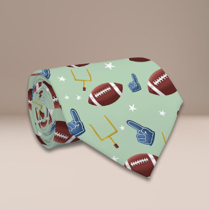 American Football Green Pattern Krawatte