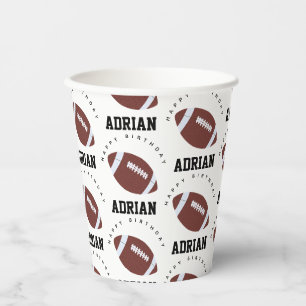 American Football Gridiron Ball Birthday Party Pappbecher