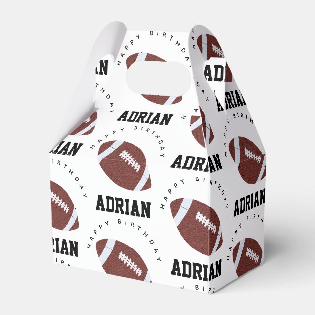 American Football Gridiron Ball Geburtsname Geschenkschachtel (Vorderseite)