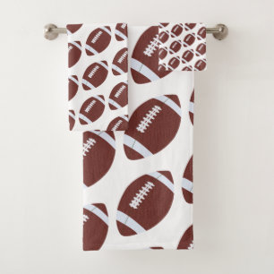 American Football Gridiron Ball Pattern Badhandtuch Set