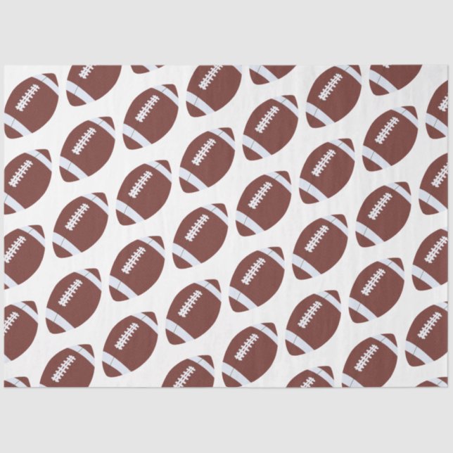 American Football Gridiron Ball Pattern Seidenpapier (Vorderseite)