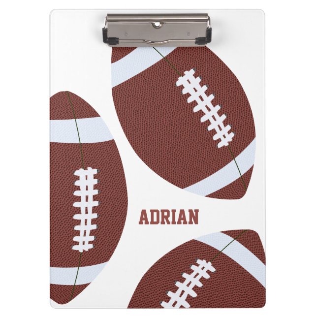 American Football Gridiron Ball Personalisiert Klemmbrett (Vorderseite)