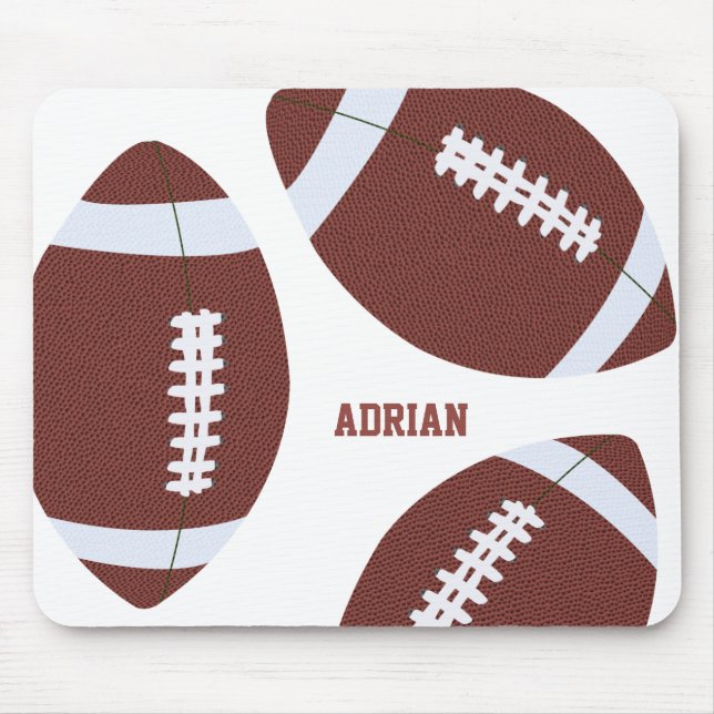 American Football Gridiron Ball Personalisiert Mousepad (Vorne)