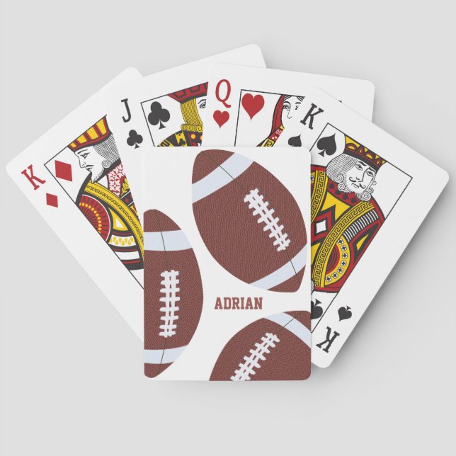 American Football Gridiron Ball Personalisiert Spielkarten (Rückseite)