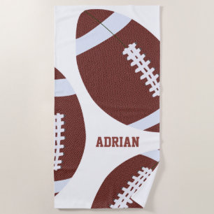 American Football Gridiron Ball Personalisiert Strandtuch