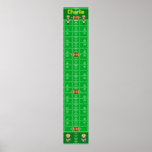 American Football Growth Chart Poster