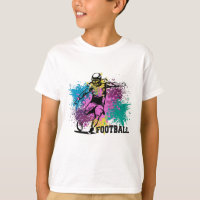 American Football Grungy Color Splashes