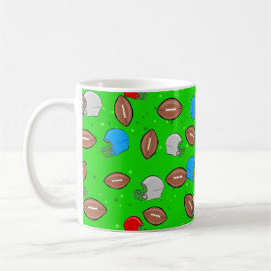 American Football - Helm & Ball nahtloses Muster Kaffeetasse