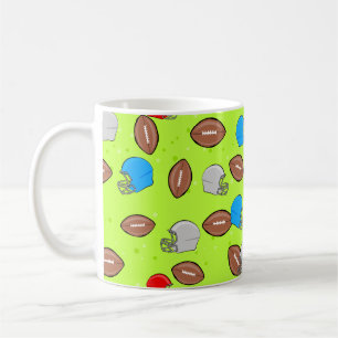 American Football - Helm & Ball Nahtloses Muster Kaffeetasse