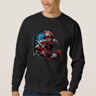American Football helm US Flag Fußball Spieler ode Sweatshirt