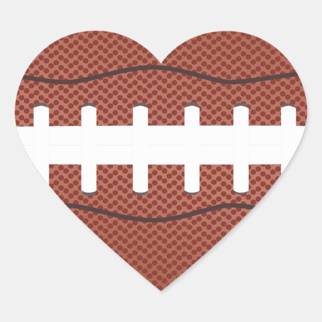 American Football Herz-Aufkleber (Vorderseite)