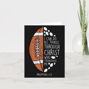 American Football Ich kann Dinge Bibel Gott Jesus  Karte