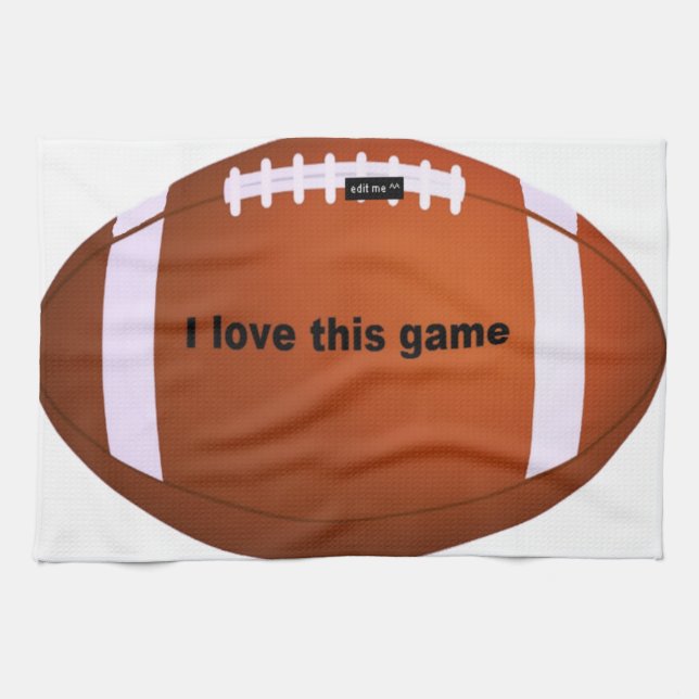 American Football: Ich Liebe dieses Spiel Geschirrtuch (Horizontal)