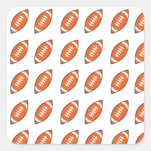 American Football Illustration Quadratischer Aufkleber