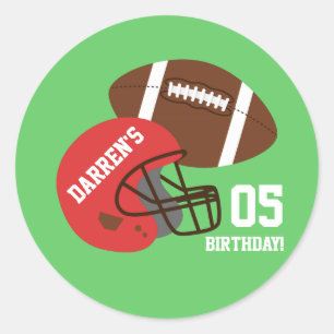 American-Football-Kindergeburtstagsfeier Runder Aufkleber