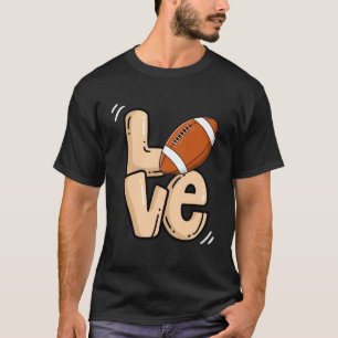 American Football Liebe Valentines Rugby Sports Pl T-Shirt