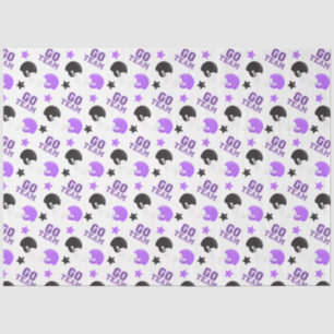 American Football Lila und Black Pattern Seidenpapier