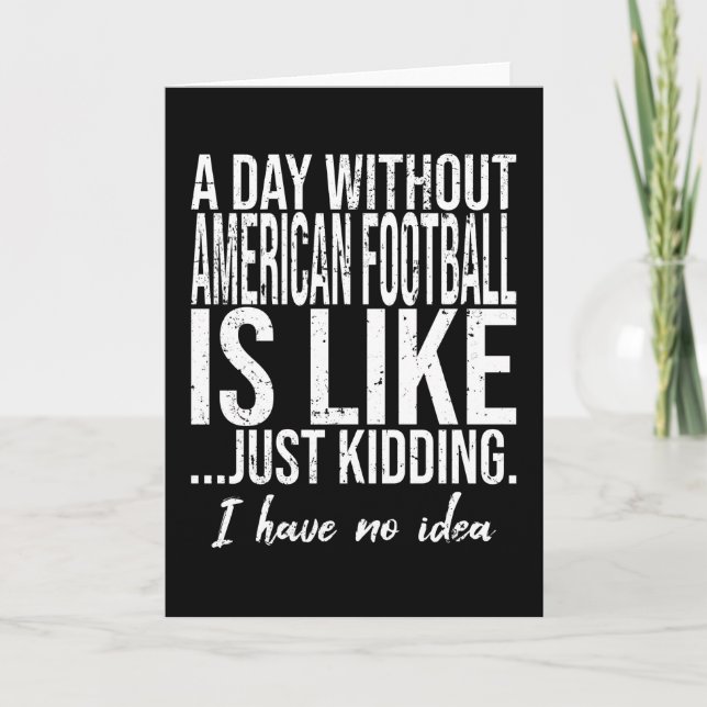 American Football lustige Geschenkidee Karte (Vorderseite)