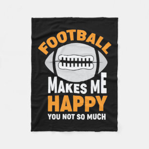 American Football macht mich glücklich Fleecedecke