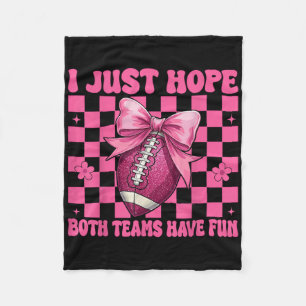 American Football Mädchen Mama Ich hoffe einfach b Fleecedecke