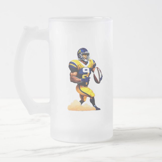 American Football Mattiert Glass Tasse (Links)
