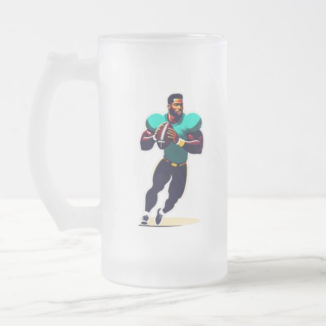 American Football Mattiert Glass Tasse (Links)