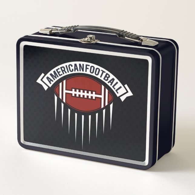 American Football Metall Brotdose (Vorderseite)