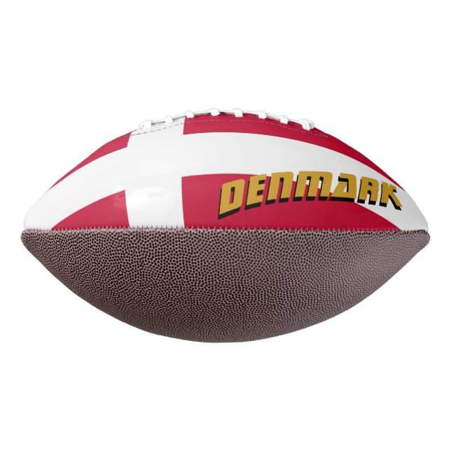 American Football mit dänischer Flagge / Dänemark (Gedreht 270)