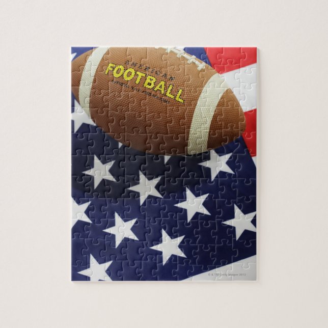 American Football mit US-Flagge (Vertikal)